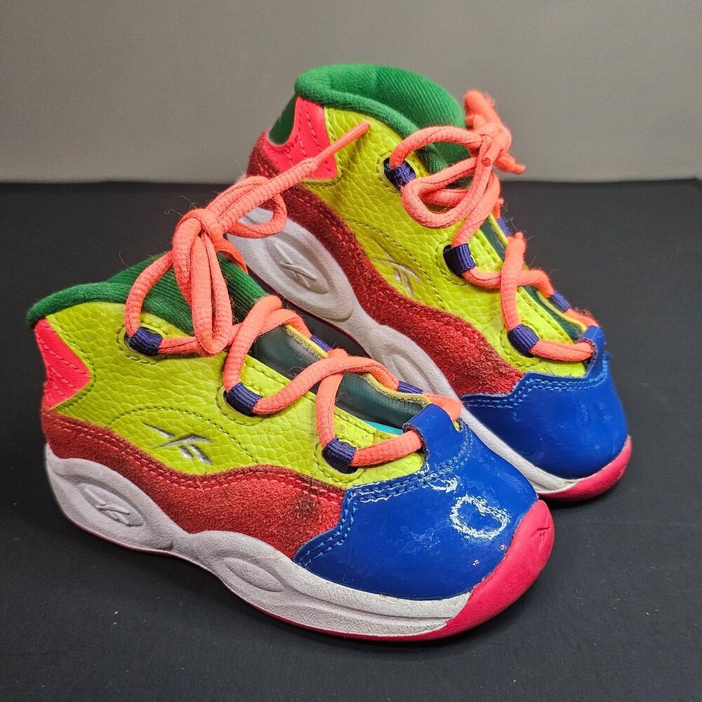 Reebok Classics Junior Allen Iverson Mid Color Explosion HP3017 Size 8 Toddler